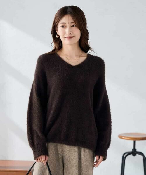 a.v.v / アー・ヴェ・ヴェ ニット・セーター | フェザーヤーンVネックニット | 詳細5