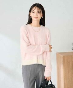 a.v.v / アー・ヴェ・ヴェ ニット・セーター | フェザーヤーンバイカラーニット