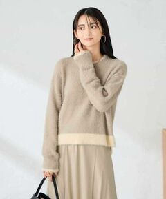 a.v.v / アー・ヴェ・ヴェ ニット・セーター | フェザーヤーンバイカラーニット