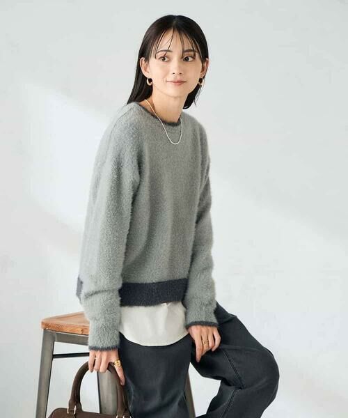 a.v.v / アー・ヴェ・ヴェ ニット・セーター | フェザーヤーンバイカラーニット | 詳細22