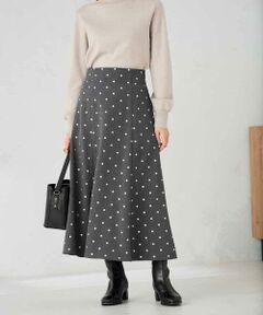 a.v.v / アー・ヴェ・ヴェ ロング・マキシ丈スカート | 箔ドットフレアスカート