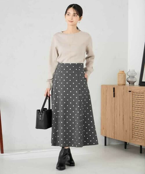a.v.v / アー・ヴェ・ヴェ ロング・マキシ丈スカート | 箔ドットフレアスカート | 詳細3