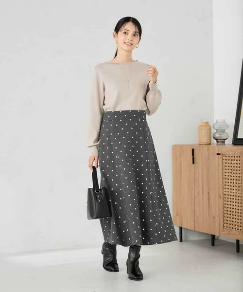 a.v.v / アー・ヴェ・ヴェ ロング・マキシ丈スカート | 箔ドットフレアスカート | 詳細4