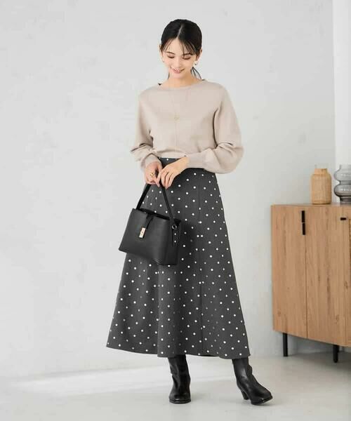 a.v.v / アー・ヴェ・ヴェ ロング・マキシ丈スカート | 箔ドットフレアスカート | 詳細5