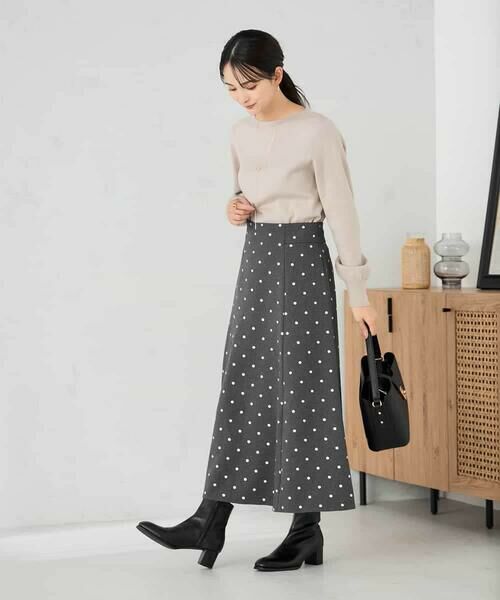 a.v.v / アー・ヴェ・ヴェ ロング・マキシ丈スカート | 箔ドットフレアスカート | 詳細6