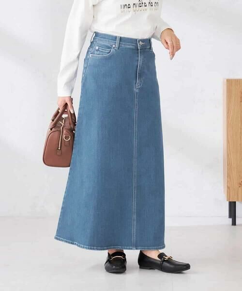a.v.v / アー・ヴェ・ヴェ ロング・マキシ丈スカート | Aラインデニムスカート | 詳細1