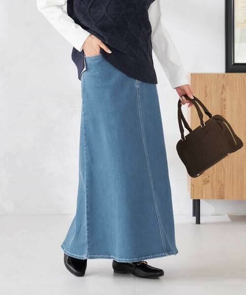 a.v.v / アー・ヴェ・ヴェ ロング・マキシ丈スカート | Aラインデニムスカート | 詳細10