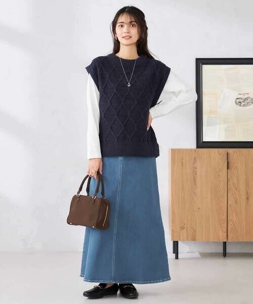 a.v.v / アー・ヴェ・ヴェ ロング・マキシ丈スカート | Aラインデニムスカート | 詳細11