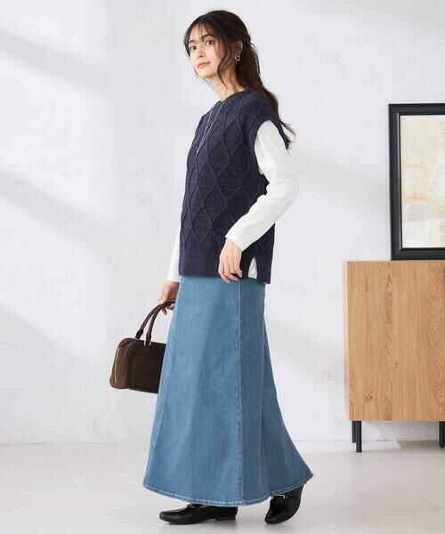 a.v.v / アー・ヴェ・ヴェ ロング・マキシ丈スカート | Aラインデニムスカート | 詳細12