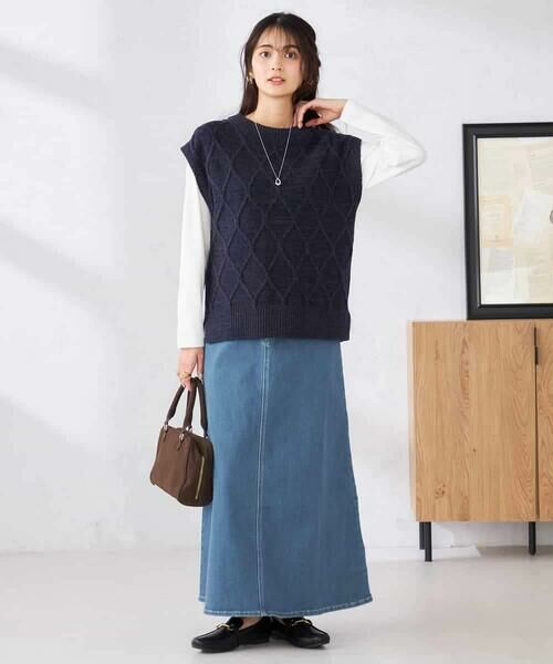 a.v.v / アー・ヴェ・ヴェ ロング・マキシ丈スカート | Aラインデニムスカート | 詳細13