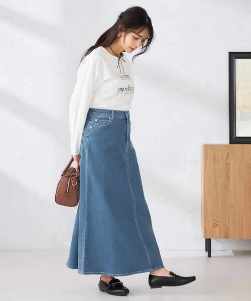 a.v.v / アー・ヴェ・ヴェ ロング・マキシ丈スカート | Aラインデニムスカート | 詳細6
