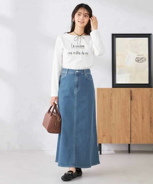 a.v.v / アー・ヴェ・ヴェ ロング・マキシ丈スカート | Aラインデニムスカート | 詳細8