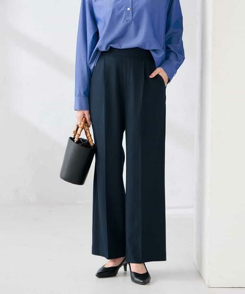 a.v.v / アー・ヴェ・ヴェ その他パンツ | ［支持率NO.1/イージーケア/ストレッチ］スッキリ見えワイドパンツ | 詳細9