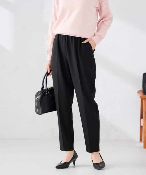 a.v.v / アー・ヴェ・ヴェ その他パンツ | ［支持率NO.1/イージーケア］イージーテーパードパンツ（ブラック）
