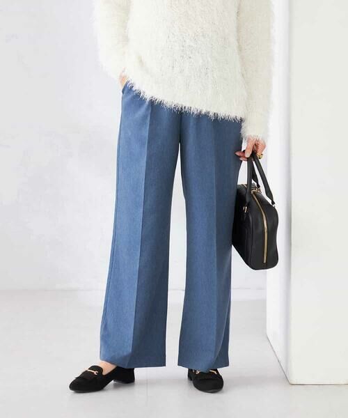 a.v.v / アー・ヴェ・ヴェ その他パンツ | ［支持率NO.1/イージーケア］イージーワイドパンツ（ブルー）