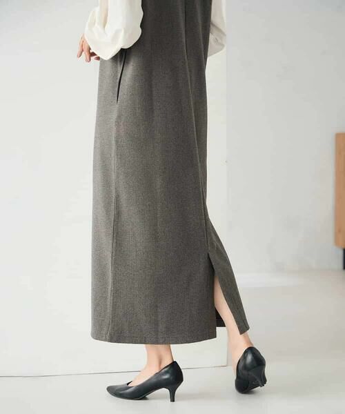 a.v.v / アー・ヴェ・ヴェ ロング・マキシ丈スカート | 千鳥ジャガードジャンスカ | 詳細13