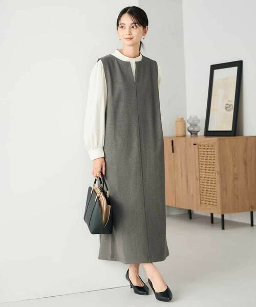 a.v.v / アー・ヴェ・ヴェ ロング・マキシ丈スカート | 千鳥ジャガードジャンスカ | 詳細4