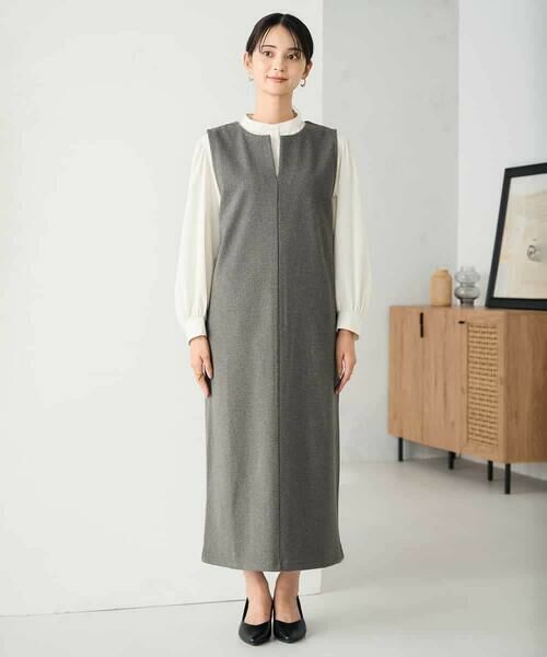 a.v.v / アー・ヴェ・ヴェ ロング・マキシ丈スカート | 千鳥ジャガードジャンスカ | 詳細6