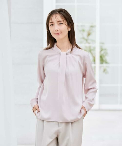 a.v.v / アー・ヴェ・ヴェ シャツ・ブラウス | 【洗える】ボウタイ風ブラウス | 詳細17