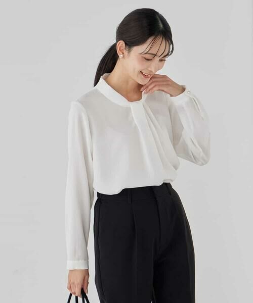 a.v.v / アー・ヴェ・ヴェ シャツ・ブラウス | 【洗える】ボウタイ風ブラウス | 詳細21