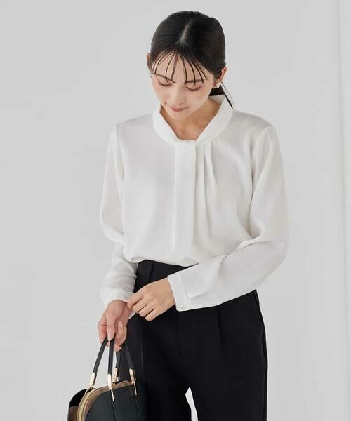 a.v.v / アー・ヴェ・ヴェ シャツ・ブラウス | 【洗える】ボウタイ風ブラウス | 詳細22