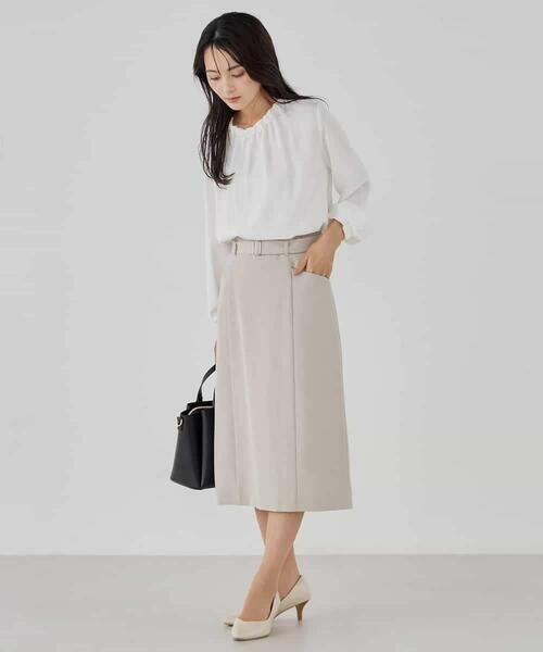 a.v.v / アー・ヴェ・ヴェ シャツ・ブラウス | 【洗える】タックネックブラウス | 詳細13