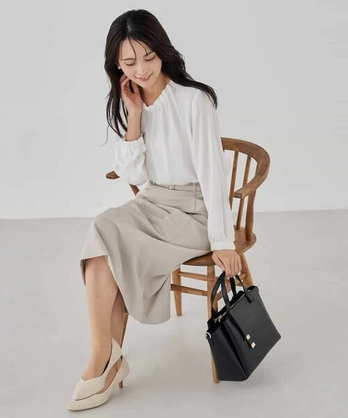 a.v.v / アー・ヴェ・ヴェ シャツ・ブラウス | 【洗える】タックネックブラウス | 詳細19