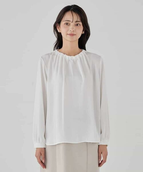 a.v.v / アー・ヴェ・ヴェ シャツ・ブラウス | 【洗える】タックネックブラウス | 詳細24