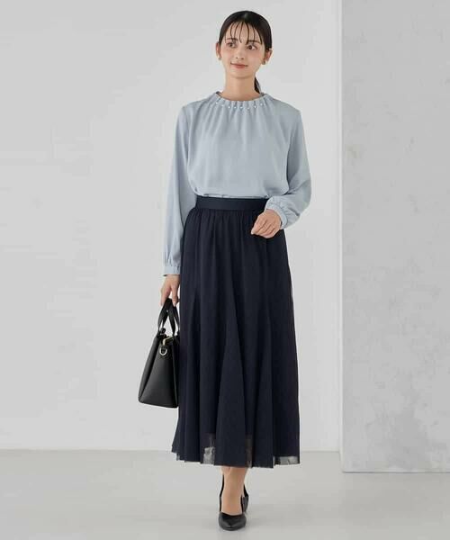 a.v.v / アー・ヴェ・ヴェ シャツ・ブラウス | 【洗える】タックネックブラウス | 詳細3