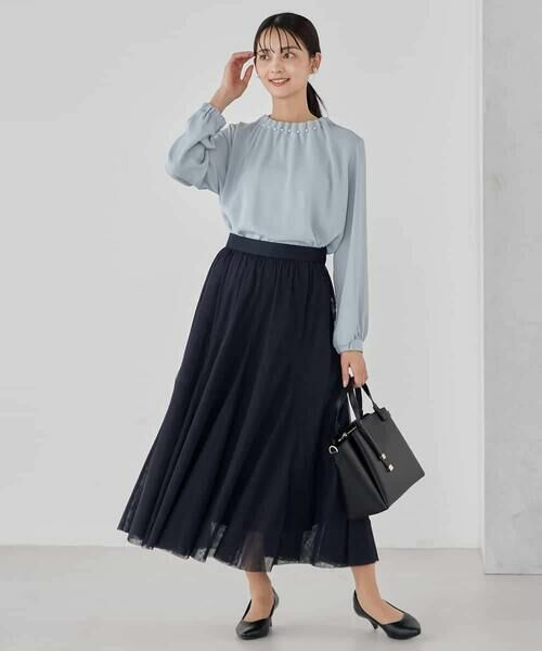 a.v.v / アー・ヴェ・ヴェ シャツ・ブラウス | 【洗える】タックネックブラウス | 詳細4