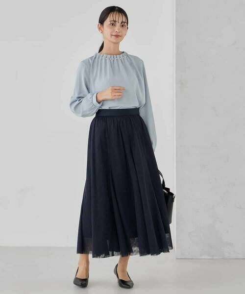 a.v.v / アー・ヴェ・ヴェ シャツ・ブラウス | 【洗える】タックネックブラウス | 詳細5