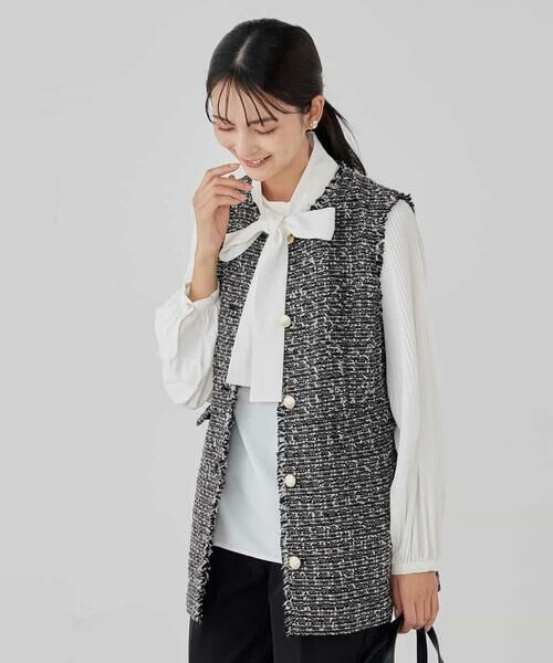 a.v.v / アー・ヴェ・ヴェ シャツ・ブラウス | 【洗える】2WAY袖プリーツボウタイブラウス | 詳細10