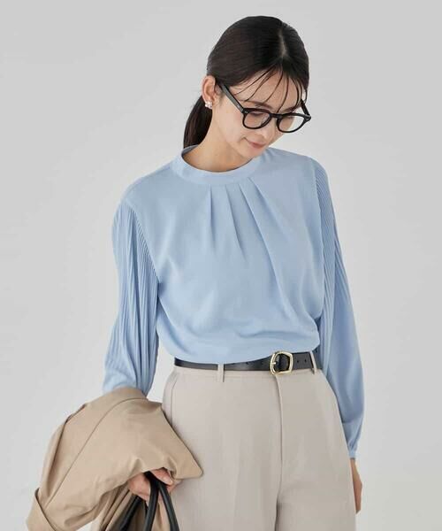 a.v.v / アー・ヴェ・ヴェ シャツ・ブラウス | 【洗える】2WAY袖プリーツボウタイブラウス | 詳細2