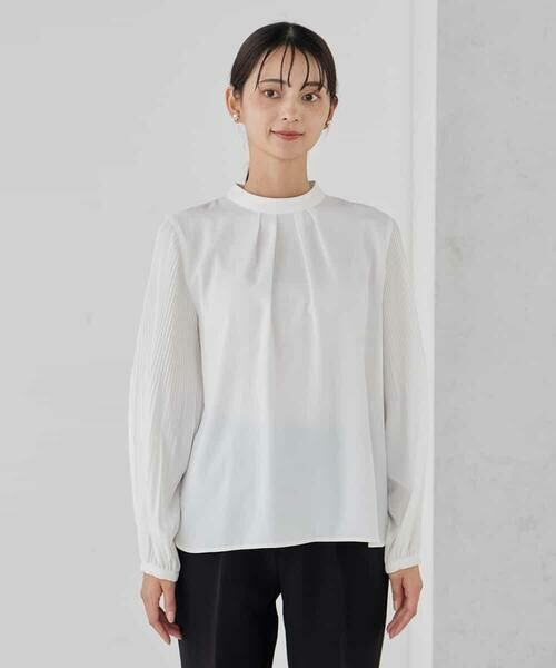 a.v.v / アー・ヴェ・ヴェ シャツ・ブラウス | 【洗える】2WAY袖プリーツボウタイブラウス | 詳細20