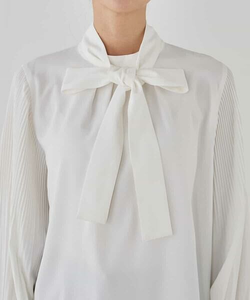 a.v.v / アー・ヴェ・ヴェ シャツ・ブラウス | 【洗える】2WAY袖プリーツボウタイブラウス | 詳細24