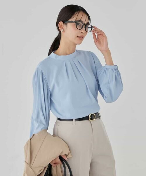 a.v.v / アー・ヴェ・ヴェ シャツ・ブラウス | 【洗える】2WAY袖プリーツボウタイブラウス | 詳細3