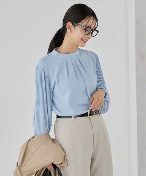a.v.v / アー・ヴェ・ヴェ シャツ・ブラウス | 【洗える】2WAY袖プリーツボウタイブラウス | 詳細4