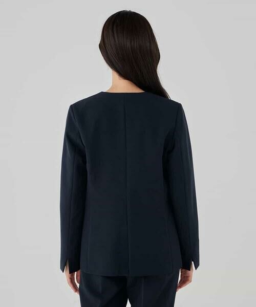 a.v.v / アー・ヴェ・ヴェ ノーカラージャケット | 【洗える/ストレッチ/セットアップ対応】ダブルクロスVネックノーカラージャケット | 詳細19