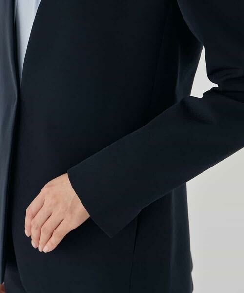 a.v.v / アー・ヴェ・ヴェ ノーカラージャケット | 【洗える/ストレッチ/セットアップ対応】ダブルクロスVネックノーカラージャケット | 詳細21