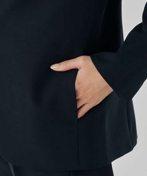 a.v.v / アー・ヴェ・ヴェ ノーカラージャケット | 【洗える/ストレッチ/セットアップ対応】ダブルクロスVネックノーカラージャケット | 詳細22