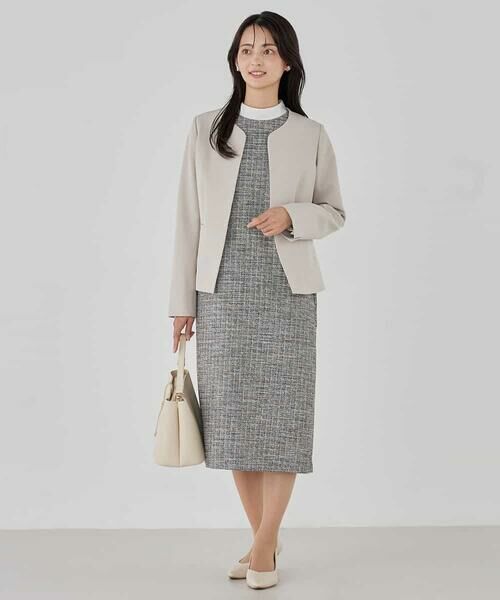 a.v.v / アー・ヴェ・ヴェ ノーカラージャケット | 【洗える/ストレッチ/セットアップ対応】ダブルクロスキーネックジャケット | 詳細22