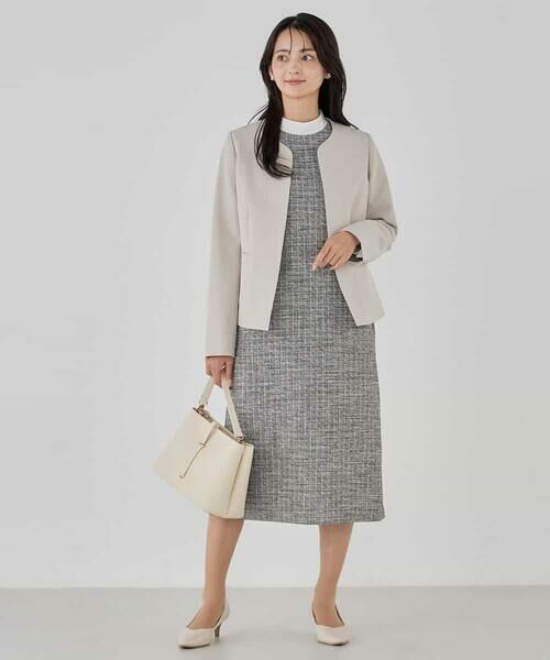 a.v.v / アー・ヴェ・ヴェ ノーカラージャケット | 【洗える/ストレッチ/セットアップ対応】ダブルクロスキーネックジャケット | 詳細25