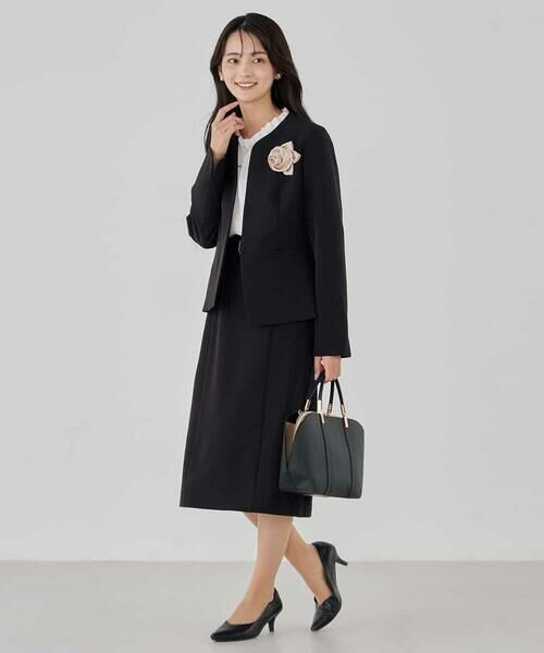 a.v.v / アー・ヴェ・ヴェ ノーカラージャケット | 【洗える/ストレッチ/セットアップ対応】ダブルクロスキーネックジャケット | 詳細30