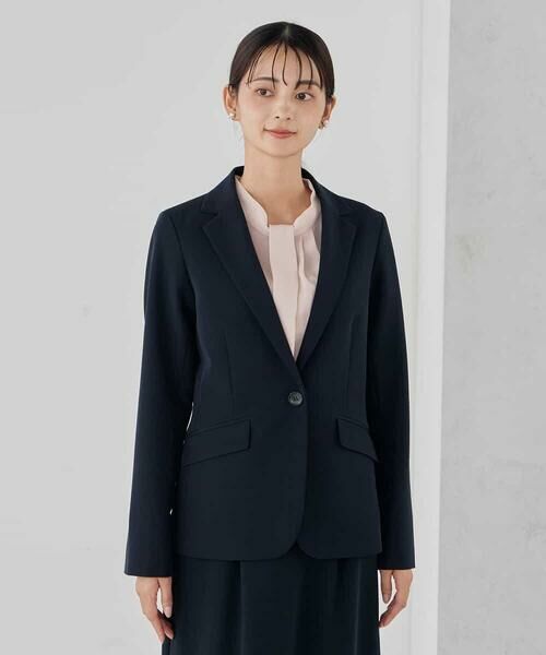 a.v.v / アー・ヴェ・ヴェ テーラードジャケット | 【洗える/ストレッチ/セットアップ対応】ダブルクロステーラードジャケット | 詳細13