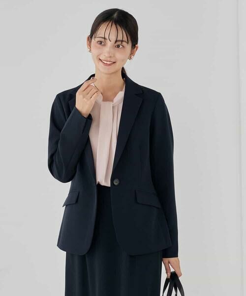a.v.v / アー・ヴェ・ヴェ テーラードジャケット | 【洗える/ストレッチ/セットアップ対応】ダブルクロステーラードジャケット | 詳細2