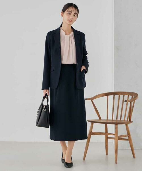 a.v.v / アー・ヴェ・ヴェ テーラードジャケット | 【洗える/ストレッチ/セットアップ対応】ダブルクロステーラードジャケット | 詳細3