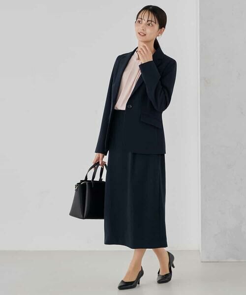 a.v.v / アー・ヴェ・ヴェ テーラードジャケット | 【洗える/ストレッチ/セットアップ対応】ダブルクロステーラードジャケット | 詳細4