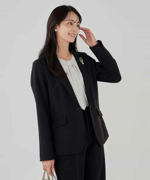 a.v.v / アー・ヴェ・ヴェ テーラードジャケット | 【洗える/ストレッチ/セットアップ対応】ダブルクロステーラードジャケット | 詳細8