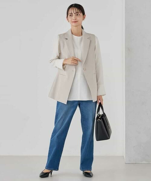 a.v.v / アー・ヴェ・ヴェ テーラードジャケット | 【洗える/ストレッチ/セットアップ対応】ダブルクロステーラードジレ | 詳細11