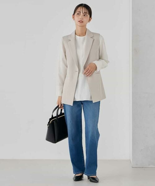 a.v.v / アー・ヴェ・ヴェ テーラードジャケット | 【洗える/ストレッチ/セットアップ対応】ダブルクロステーラードジレ | 詳細12